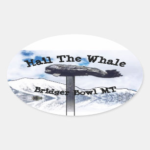 Adesivo Oval Bridger Bowl Whale Sticker