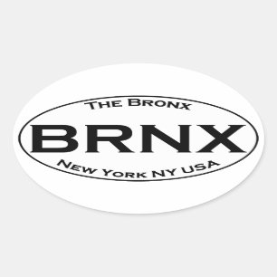 Adesivo Oval BRNX - O logotipo do Oval de Bronx New York