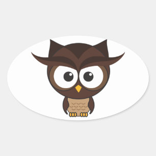 Adesivo Oval Brown Owl