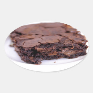 Adesivo Oval Brownie saboroso