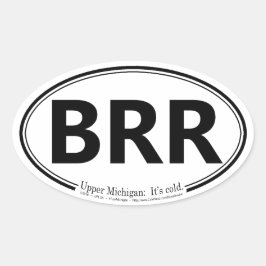 Adesivo Oval BRR UP Michigan European Style Tax Sticker