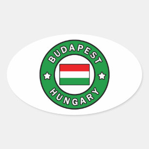 Adesivo Oval Budapest Hungria