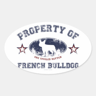 Adesivo Oval Buldogue francês
