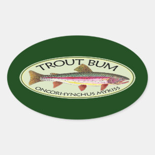 Adesivo Oval BUM Humorístico Rainbow TROUT