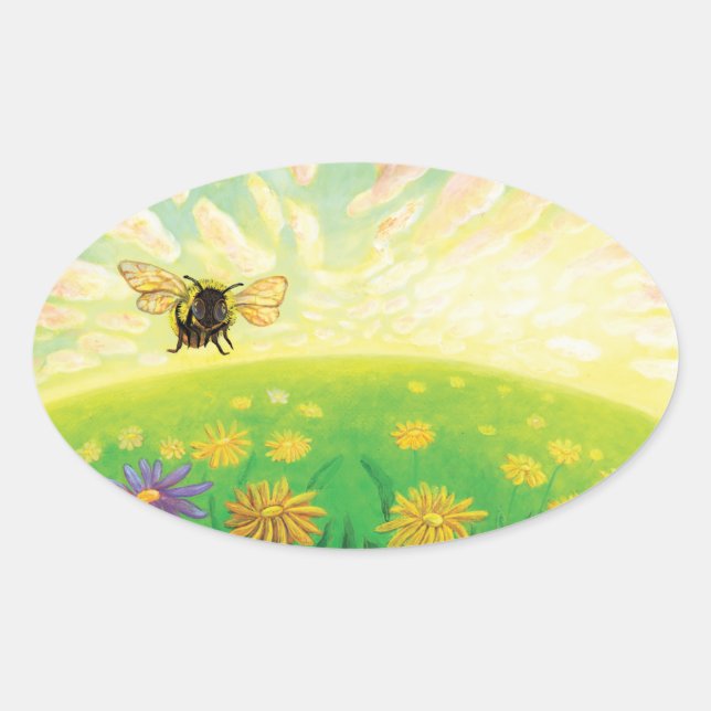 Adesivo Oval Bumblebee no Horizonte (Frente)