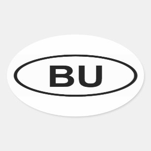 Adesivo Oval Burundi "BU"