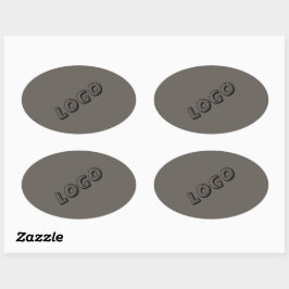 Adesivo Oval Business Branding Stickers – Custom Logo Labels