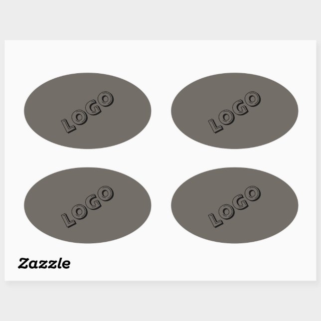 Adesivo Oval Business Branding Stickers – Custom Logo Labels (Folha)