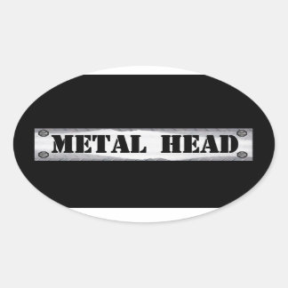 Adesivo Oval Cabeça de metal