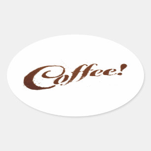 Adesivo Oval Café Café - Vinheta Oval