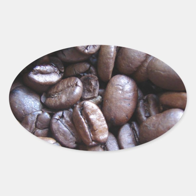 Adesivo Oval Café Louco (Frente)
