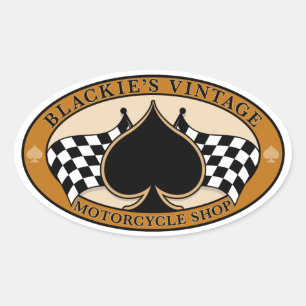 Adesivo Oval Cafe Racer / Motocicleta