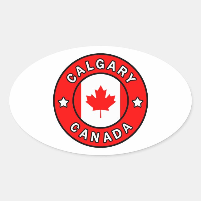 Adesivo Oval Calgary Canada (Frente)