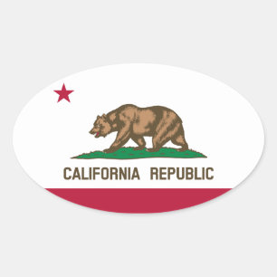 Adesivo Oval California State Flag, Estados Unidos