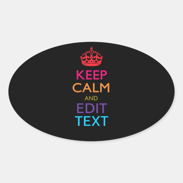 Adesivo Oval CALMA DE MANUTENÇÃO Personalizada E Editar Multico (Frente)