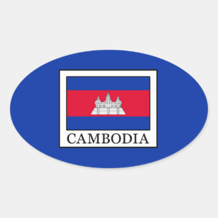 Adesivo Oval Camboja