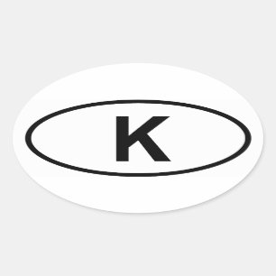 Adesivo Oval Camboja "K"