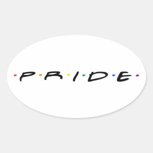 Adesivo Oval Camiseta PRIDE de 90