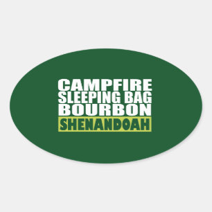 Adesivo Oval Campfire Sleing Bag Bourbon Shenandoah