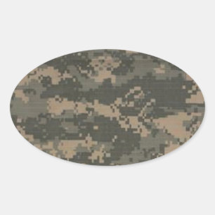 Adesivo Oval Camuflagem da ACU Digital Camo