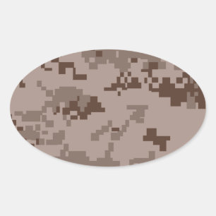 Adesivo Oval Camuflagem do Deserto Marpat da Companhia Marítima