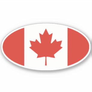 Adesivo Oval Canada Flag