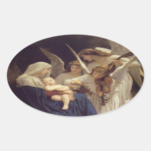 Adesivo Oval Canção dos anjos