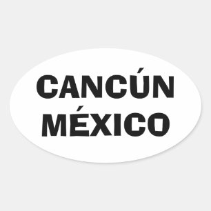 Adesivo Oval Cancun, México