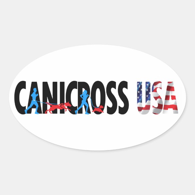Adesivo Oval Canicross USA Oval Sticker (Frente)