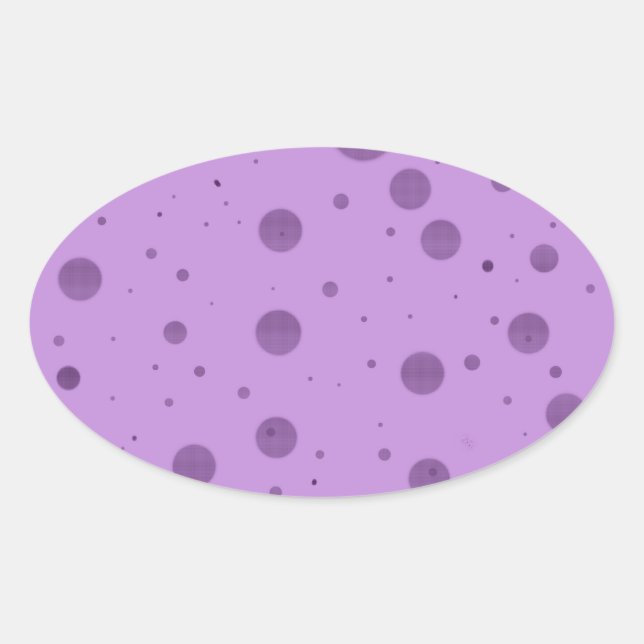 Adesivo Oval Caos do Ponto Roxo (Frente)