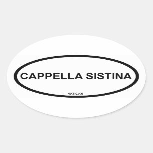 ADESIVO OVAL CAPPELLA SISTINA