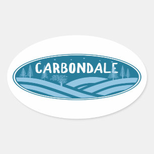 Adesivo Oval Carbondale Colorado ao ar livre