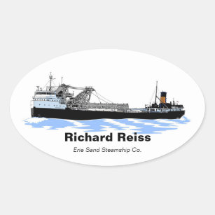 Adesivo Oval Cargueiro dos Lagos excelentes Richard Reiss (Erie