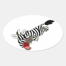 Cartoon Zebra-Sticker
