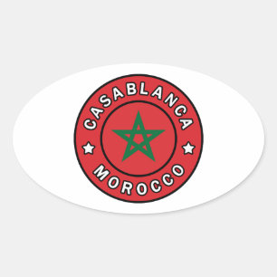 Adesivo Oval Casablanca Marrocos