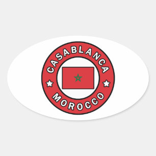 Adesivo Oval Casablanca Marrocos