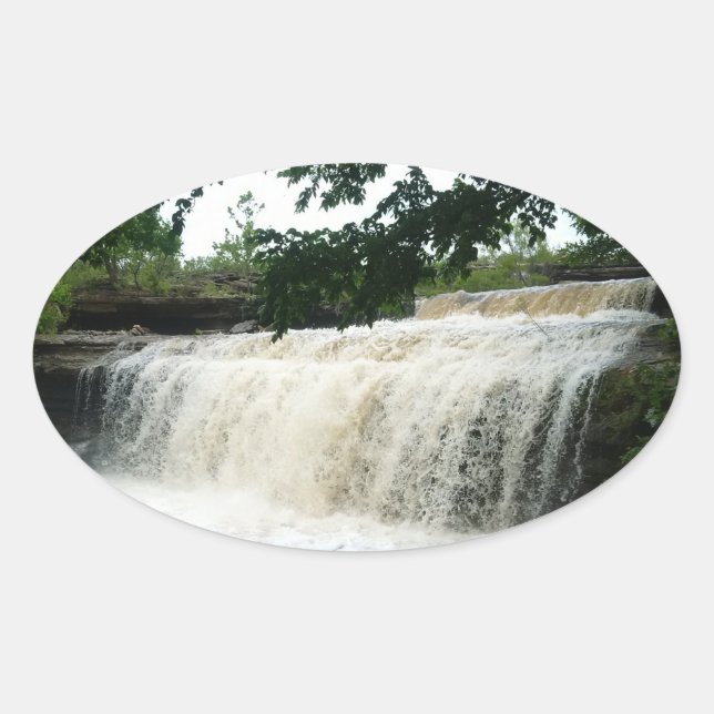 Adesivo Oval Cascata (Frente)