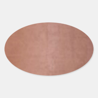 Adesivo Oval Castanho de cobre Ouro simples