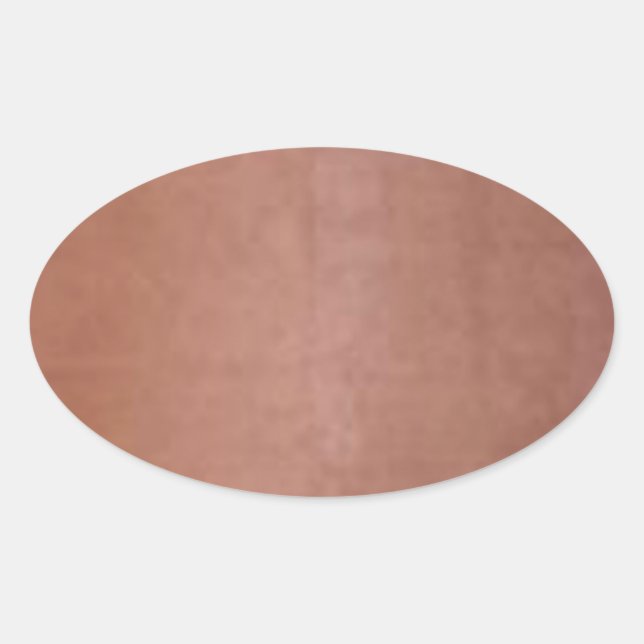 Adesivo Oval Castanho de cobre Ouro simples (Frente)