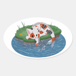 Adesivo Oval catfish