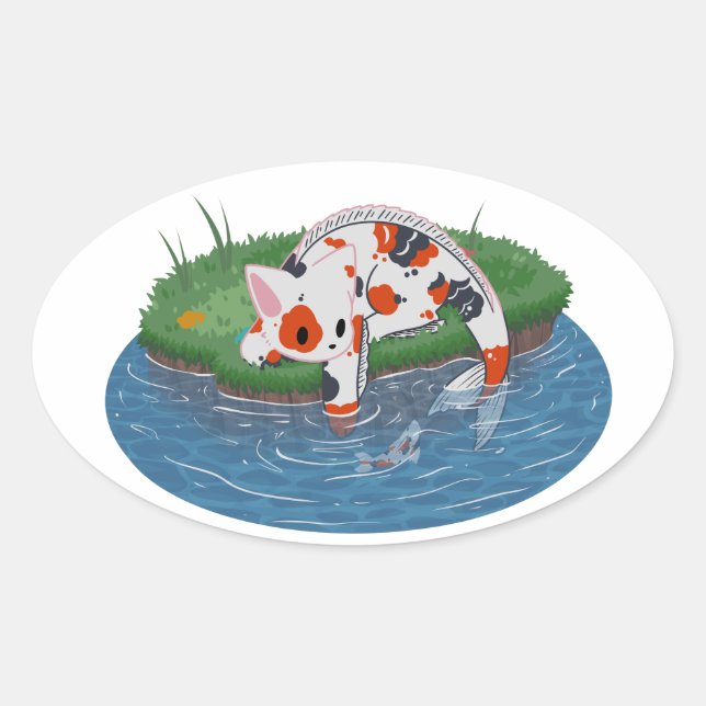 Adesivo Oval catfish (Frente)