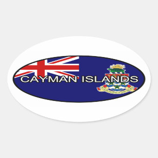 Adesivo Oval Cayman Islands Euro Sticker
