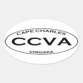 Adesivo Oval CCVA - Cabo Charles Virginia
