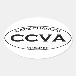 Adesivo Oval CCVA - Cabo Charles Virginia