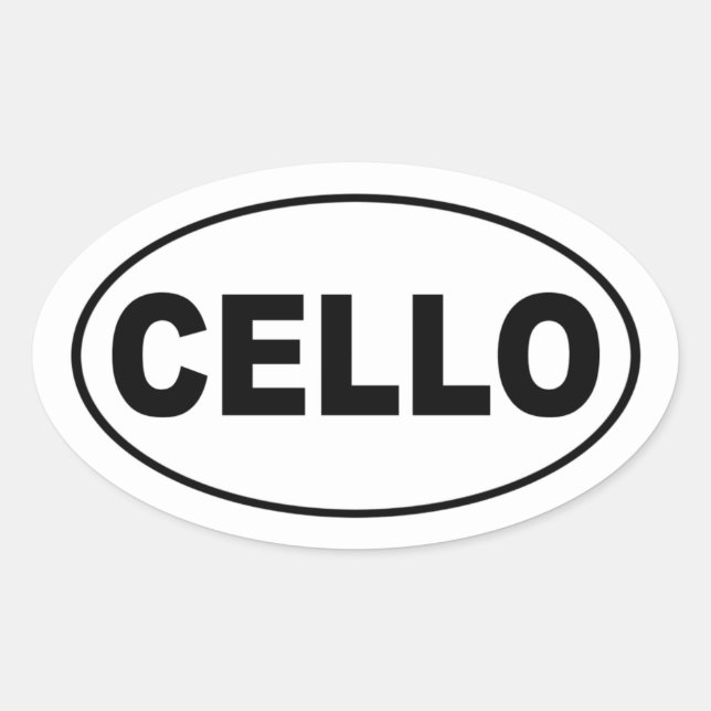 Adesivo Oval Cello Bumper Sticker (Frente)