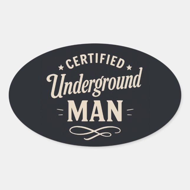 Adesivo Oval Certified Underground Man Fyodor Dostoevsky Mug (Frente)
