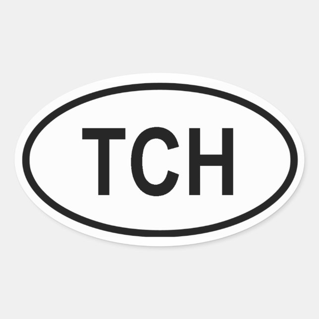 Adesivo Oval Chade "TCH" (Frente)