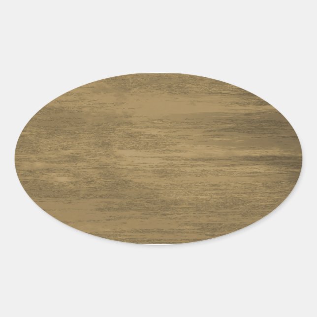 Adesivo Oval chapa metálica de ouro resmuntada (Frente)