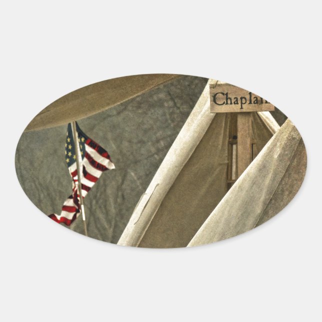 Adesivo Oval Chaplain do Exército (Frente)