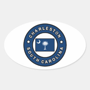 Adesivo Oval Charleston South Carolina